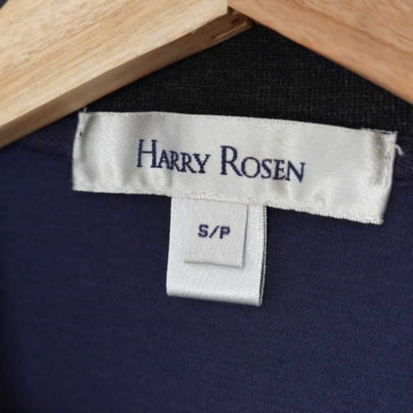 Harry Rosen Dark Blue Polo Shirt 100% Cotton Size S - Picture 4 of 6
